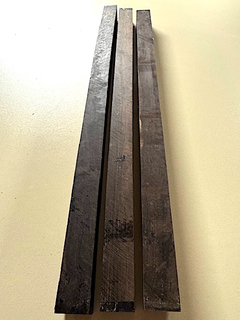 African Blackwood Turning Squares (3 pcs) - 1 x 1 x 19-20"